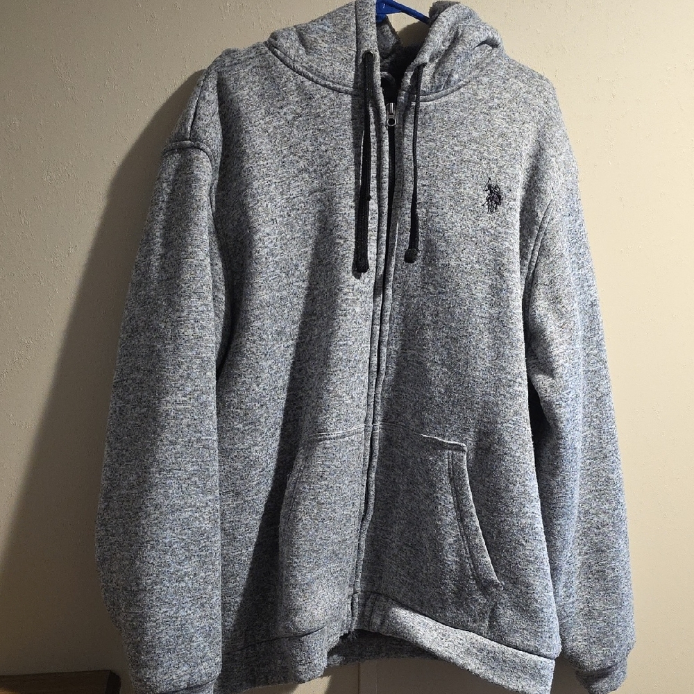 US Polo Assn Gray Hooded Men's Sweater